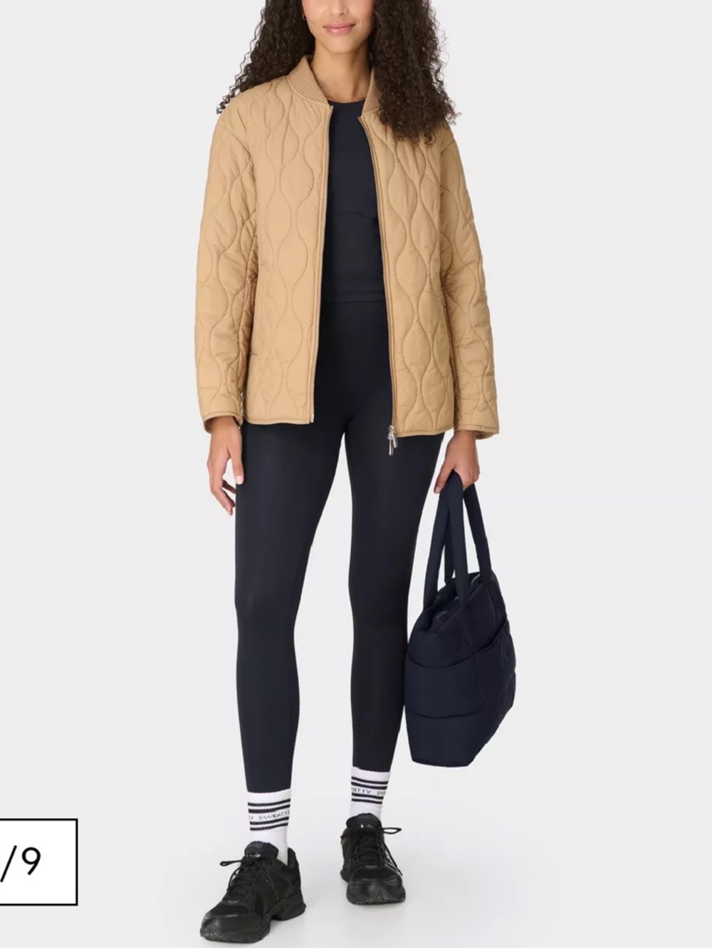 Sweaty Betty All Day Contour 7/8 Leggings Black High Rise SB5404